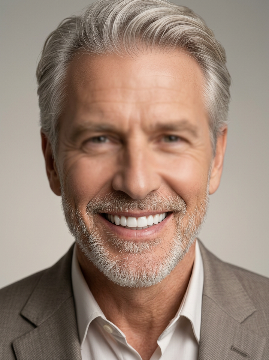 Hans, 57 smile after treatment