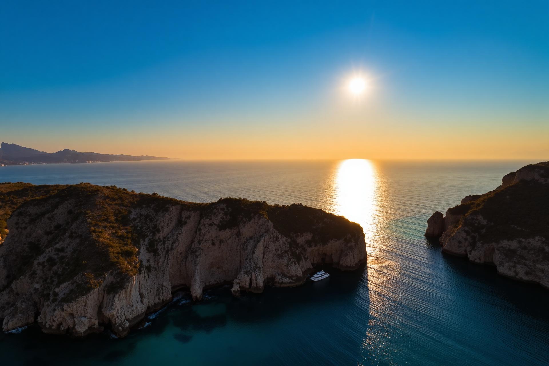 Albanian Riviera at sunset